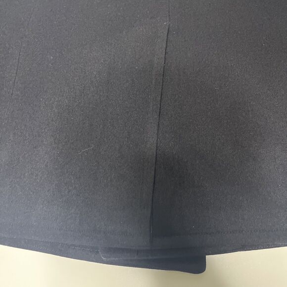 Vintage 1970s Navy Black Wool Peacoat Overcoat Pewter Buttons 38R - Picture 12 of 12